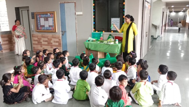 Pre - Primary Green Day and Ashadhi Ekadashi | Schools in GB Road Thane