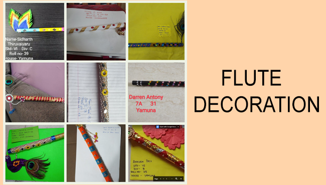 Pot and Flute Decoration Activity 2021 in Secondary Section | Schools in GB Road Thane