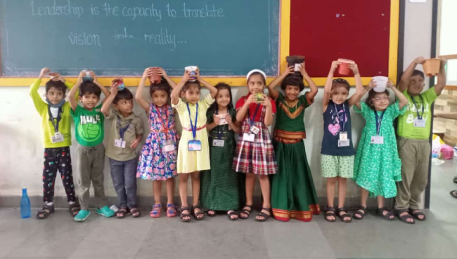 Green Colour Day and Germination Pre- Primary 2022-2023 | Schools in GB Road Thane