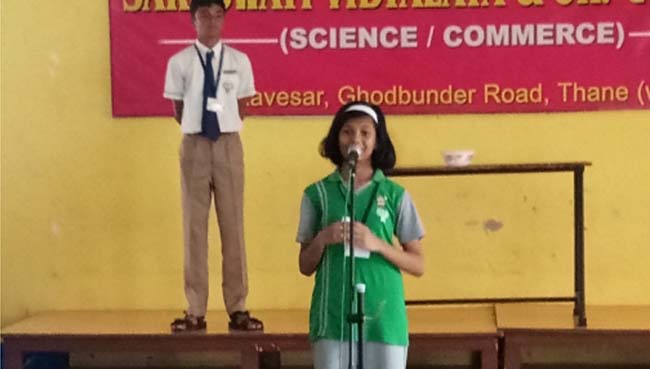 Hindi Extempore Competition 2019 | Schools in GB Road Thane