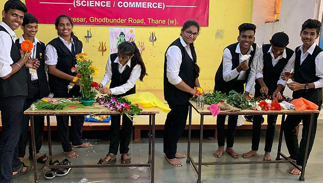 In house Flower decoration 2019| Schools in GB Road Thane