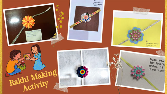 Rakhi Making Activity 2021 in Secondary Section | Schools in GB Road Thane