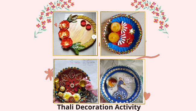 Thali Decoration Activity 2021 in Secondary Section | Schools in GB Road Thane