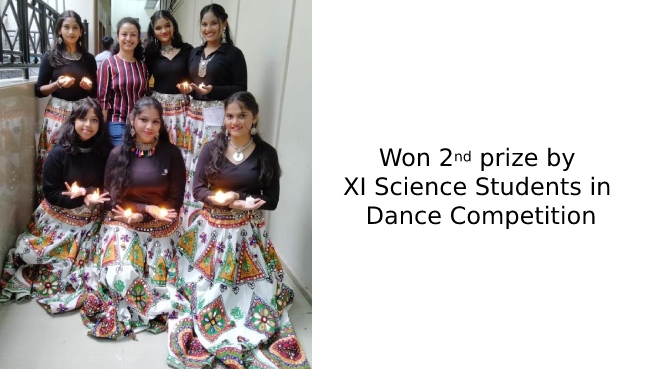 Won 2nd prize by XI Science Students in Dance Competition 2022-2023 | Schools in GB Road Thane