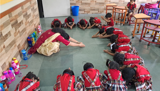Yoga Day 2022 Pre-Primary Section | Schools in GB Road Thane