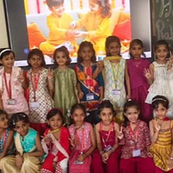 Celebration of Rakshabandhan Saraswati school